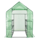 Walk In Greenhouse With 12 Shelves Steel 143X214X196 Cm