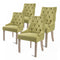 4X French Provincial Oak Leg Chair Amour Green