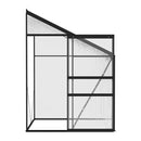 Greenhouse Anthracite Aluminium 128X128X192 Cm