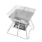 Camping Fire Pit Bbq 2 In 1 Grill Smoker Portable Stainless Steel