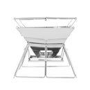 Camping Fire Pit Bbq 2 In 1 Grill Smoker Portable Stainless Steel