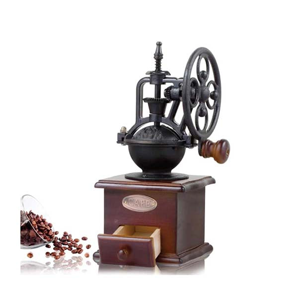 Manual Coffee Grinder Vintage Retro Wood Hand