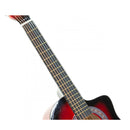 38In Pro Cutaway Acoustic Guitar With Guitar Bag Red Burst