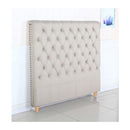 Bed Head King Size French Provincial Headboard Upholsterd Fabric