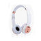 On Ear Foldable Headphones Wired White Rose Gold