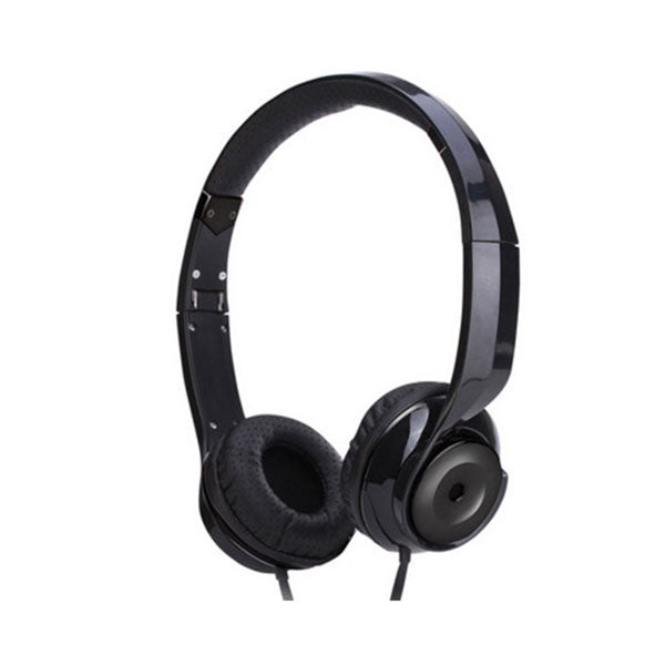 On Ear Foldable Headphones Wired Black