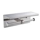 304 Stainless Steel Double Toilet Paper Roll Holder Hook Bathroom