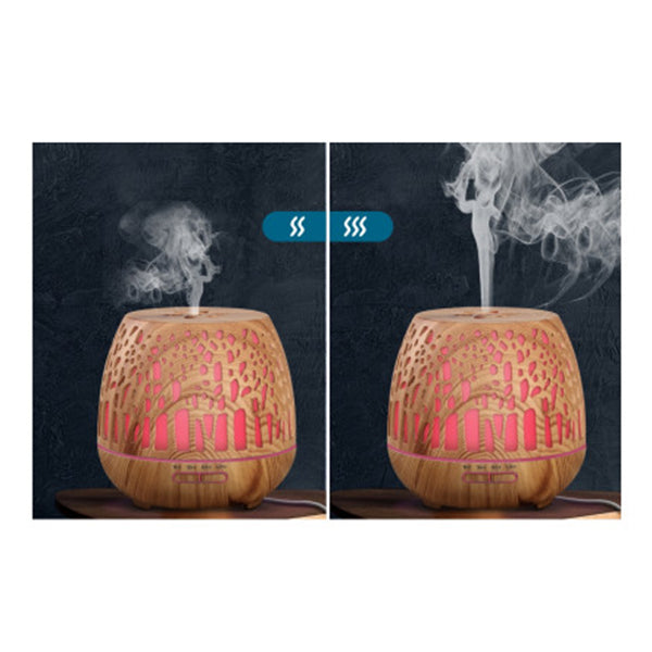 Aroma Diffuser Aromatherapy Humidifier Ultrasonic Wood Grain 400Ml