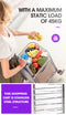 Foldable Shopping Cart Trolley Stainless Steel Basket Luggage Grocery Portable