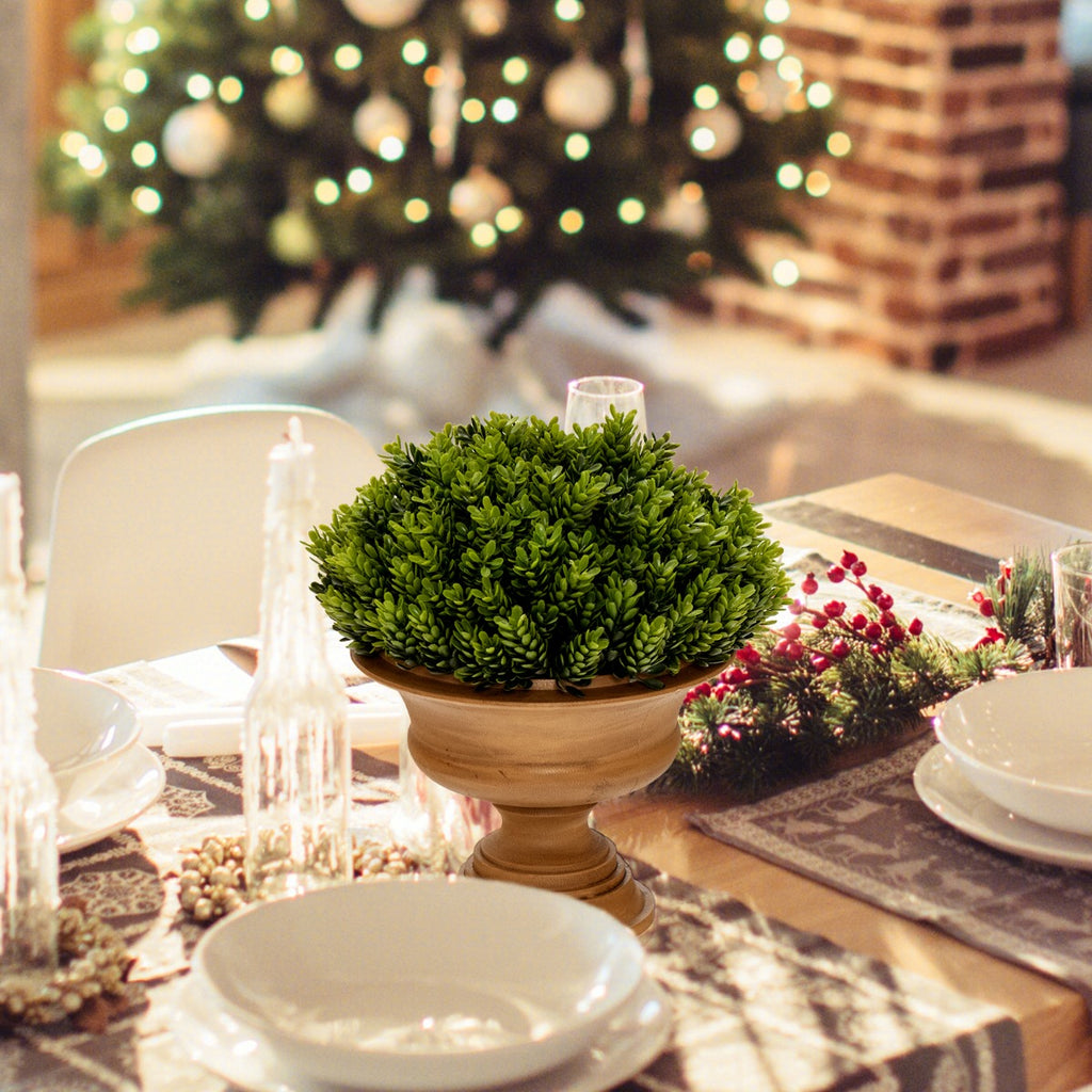 4 Set Artificial Mini Greenery Potted Plant for Home and Office Round ...