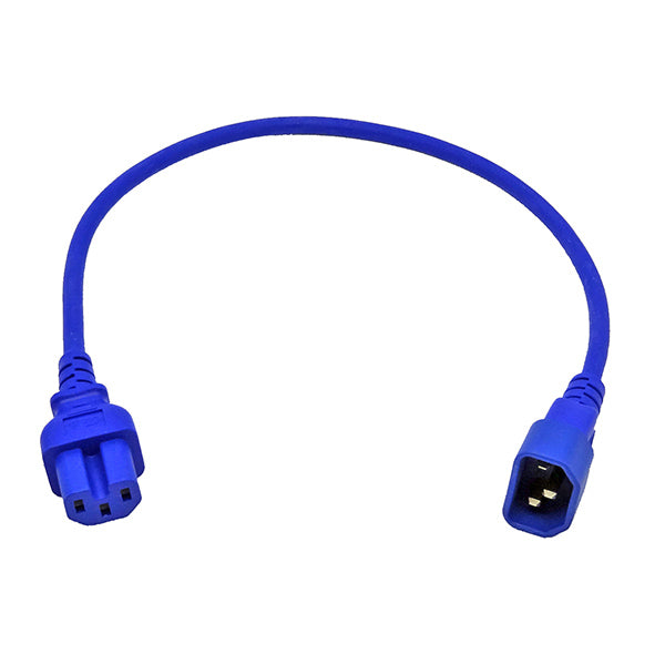 Iec C14 To C15 High Temperature Power Cable Blue 2M