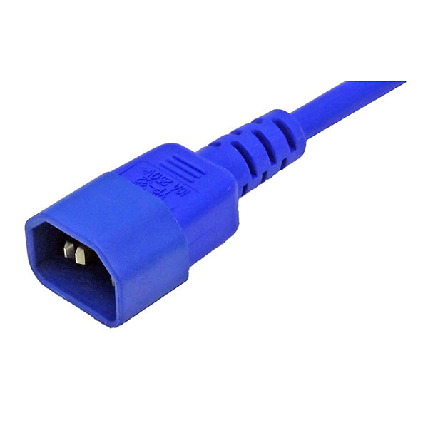 Iec C14 To C15 High Temperature Power Cable Blue