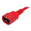 Iec C14 To C15 High Temperature Power Cable Red 2M