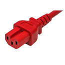 Iec C14 To C15 High Temperature Power Cable Red 2M