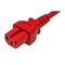 Iec C14 To C15 High Temperature Power Cable Red