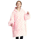 Hoodie Blanket Kids Light Pink Polka Dot