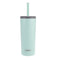 Super Sipper Stainless Steel Double Wall Insulated Tumbler with Silicone Head Straw 600ml Mint