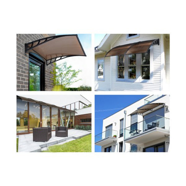 Window Door Awning Door Canopy Outdoor Patio Cover Shade Diy Brown