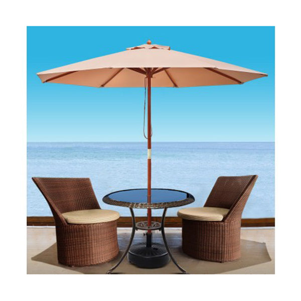 2.7M Outdoor Pole Umbrella Cantilever Stand Garden Umbrellas Patio