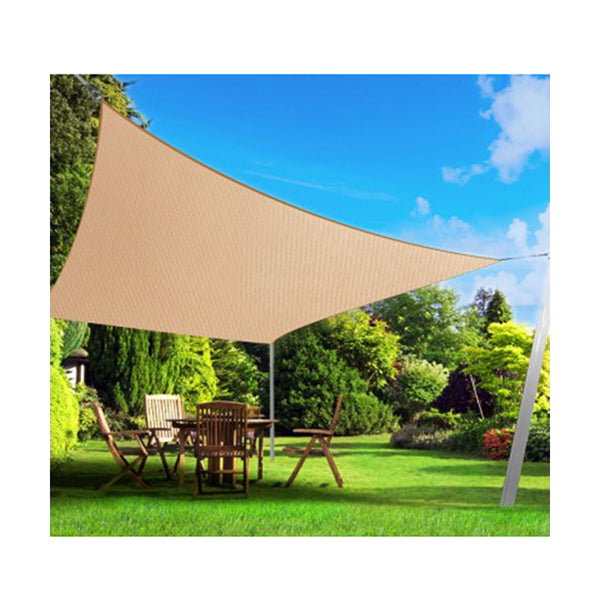 Instahut Waterproof Rectangle Shade Sail Cloth Sand Beige