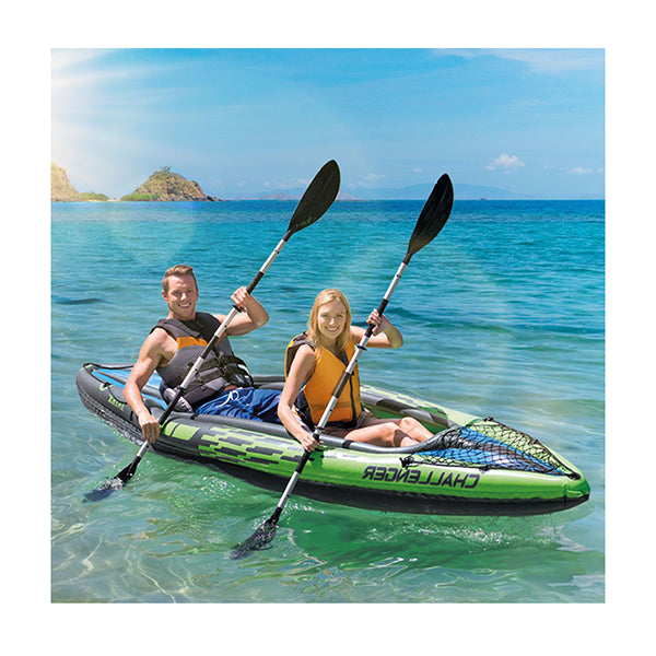Kayak Boat Inflatable K2 Sports Challenger 2 Seat Floating Oars