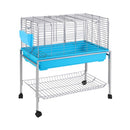 Rabbit Cage Hutch Cages Indoor Hamster Enclosure Carrier Bunny Blue