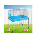 Rabbit Cage Hutch Cages Indoor Hamster Enclosure Carrier Bunny Blue