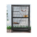 4 Level Rabbit Cage Bird Ferret Parrot Aviary Hamster Castor 142 Cm