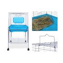 Rabbit Cage Hutch Cages Indoor Hamster Enclosure Carrier Bunny Blue