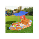 Keezi Boat Sand Pit With Canopy