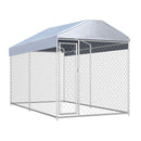 Outdoor Dog Kennel With Canopy Top 382X192X235 Cm