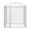 Outdoor Dog Kennel With Canopy Top 193 X 193 X 210 Cm