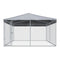 Outdoor Dog Kennel With Roof 382 X 382 X 241 Cm
