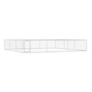 Outdoor Dog Kennel Galvanised Steel Silver