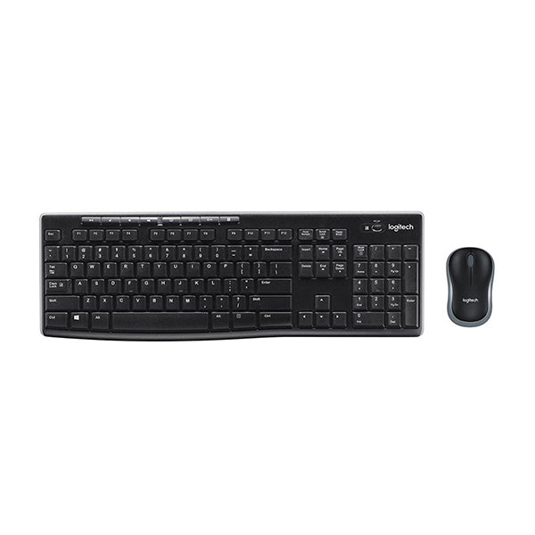 Logitech Wireless Keyboard And Mouse Combo Mk270R Black Usb Receiver