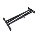 Double Braced Keyboard Stand And Stool Set Black