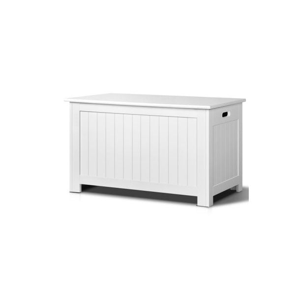 Wooden Toy Chest Storage Blanket Box White Children Room Organiser