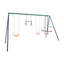 Swing Set With Gymnastic Rings And 4 Seats Steel