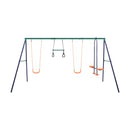 Swing Set With Gymnastic Rings And 4 Seats Steel