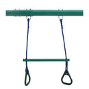 Swing Set With Gymnastic Rings And 4 Seats Steel