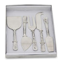 5 Piece Cheese Knife Set Stainless Steel Silver