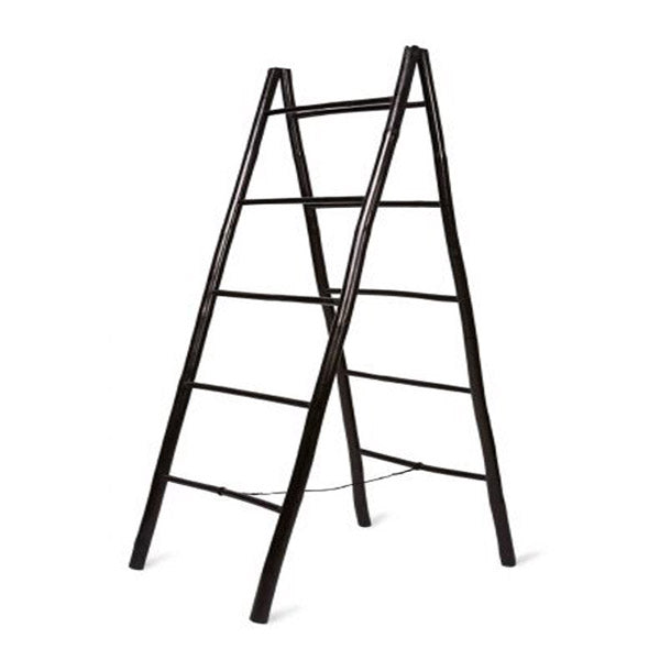 Bamboo 5 Step Ladder Black 50X5X157Cm