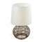Woven Table Lamp Natural And White 43X43X66Cm