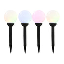 Outdoor Solar Lamps 4 Pcs Led Spherical 15 Cm Rgb