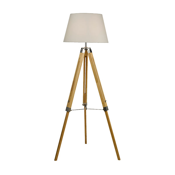 Modern Floor Lamp Wood Tripod Home Bedroom Reading Light 145 Cm