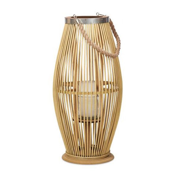 Bamboo Lantern Natural 17X28X60Cm