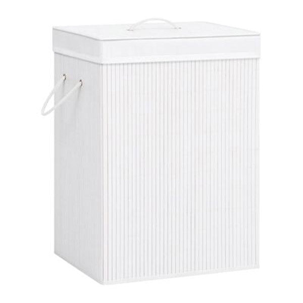 Bamboo Laundry Basket White 72 L