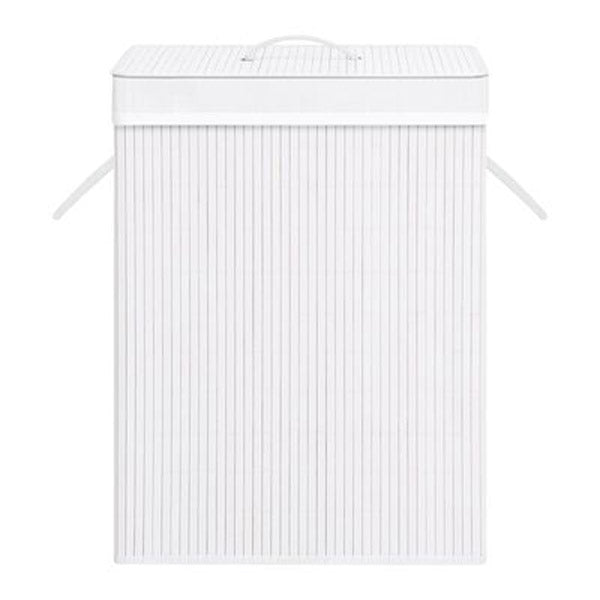 Bamboo Laundry Basket White 72 L