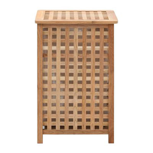 Laundry Bin 39X39X65 Cm Solid Walnut Wood