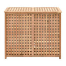 Laundry Bin 67 Cm Solid Walnut Wood